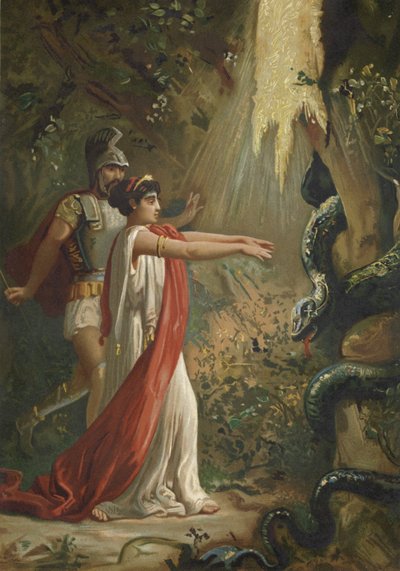 Medea addormenta il drago che custodisce il Vello d